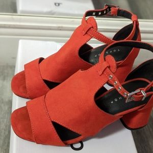 Women's topshop bright low heel sandals